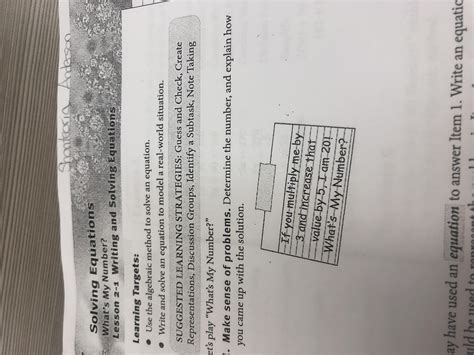 Make sense of problems. Determine the number , and explain how you came