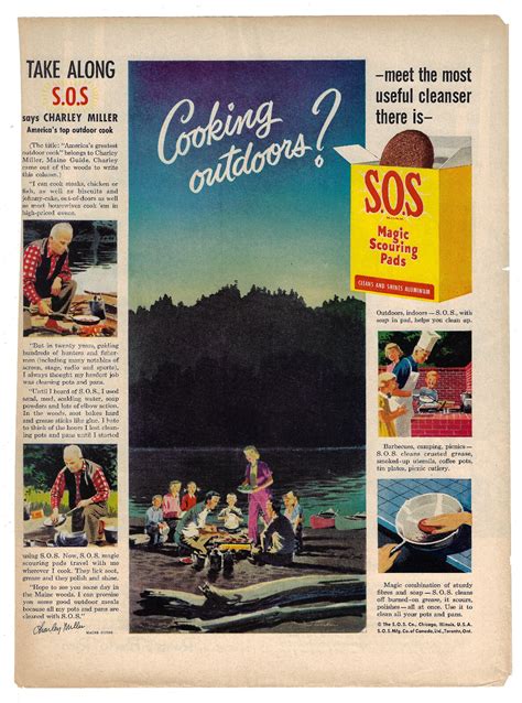 Sos Pad Print Ad Vintage Kitchen Advertising 1950s Soap Household