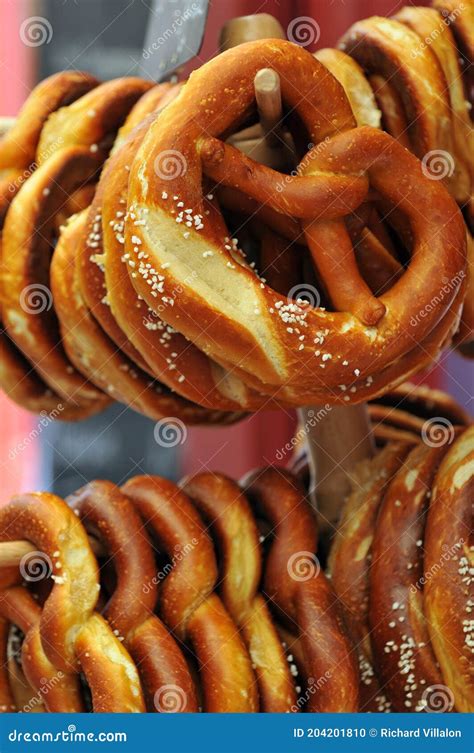 Close Up Homemade Salted Pretzels Stock Photo Image Of Aliment