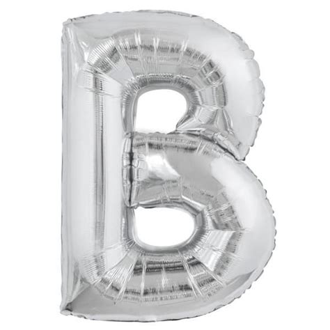 Giant 34 Letter B Silver Foil Helium Balloon Luftballons Folie