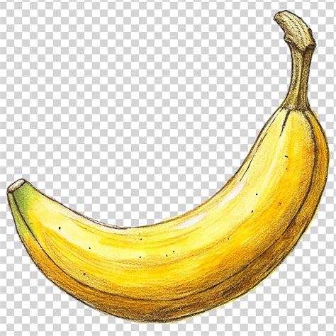 premium psd banana art isolated  transparent background