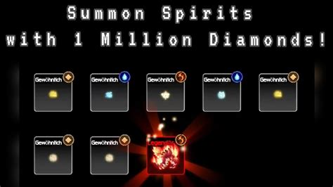 Slayer Legend Summon Spirits With Million Diamonds Youtube