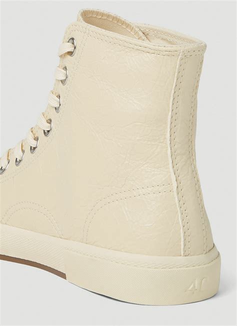 Balenciaga Paris High Top Sneakers In White Balenciaga