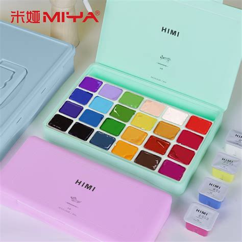 Miya Himi Gouache Water Colour Paint Set Jelly Cup Colors Ml