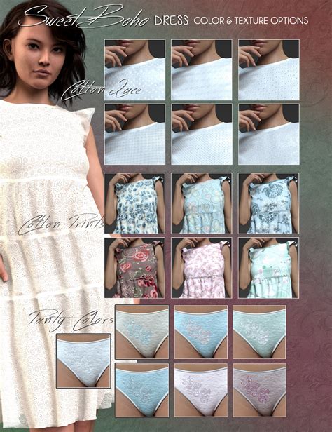 Sweet Boho DForce Outfit For Genesis 8 And 8 1 Females Daz 3D