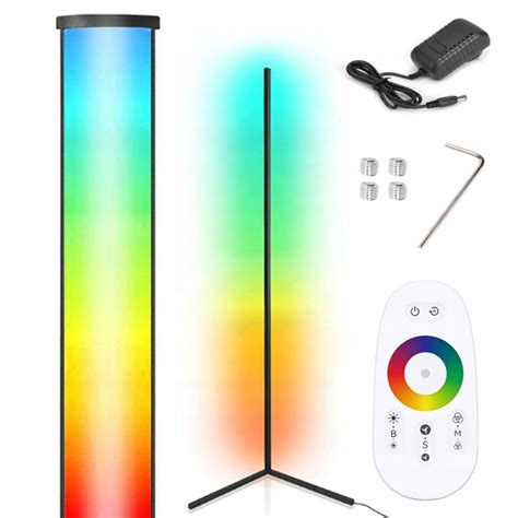 LAMPA NAROŻNA PODŁOGOWA LED RGB PILOT 140CM 24W 13849108885