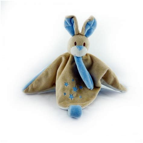 Doudou Lapin Bleu Attache T Tine Mailou Tradition Jeujouethique