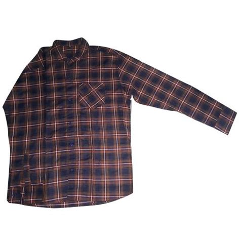 Fst Collar Neck Men Full Sleeve Cotton Check Shirt Machine Wash Hand