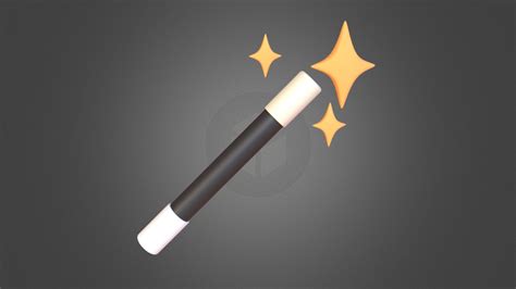 Magic Wand Emoji - Buy Royalty Free 3D model by burakonur99 [16fabd3 ...