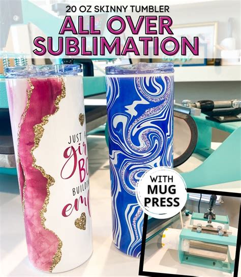 How To Do All Over Oz Skinny Tumbler Sublimation In Mug Press