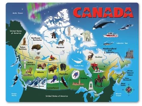 Canada Map Wooden Jigsaw Puzzle | A Mighty Girl