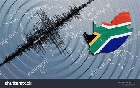 Seismic Activity Earthquake South Africa Map Stock Illustration ...