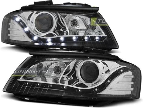 Paire De Feux Phares Audi A P Daylight Led Noir