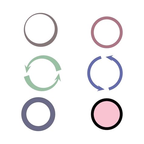 Modèles de conception vectorielle d icônes de cercle Vecteur Premium