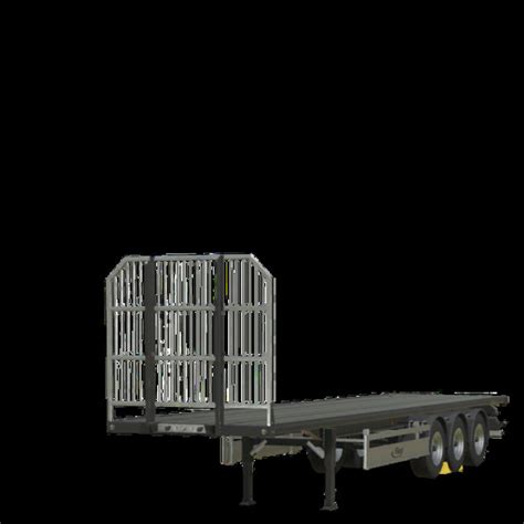 Fs Fliegl Flatbed Semitrailer V Bale Transport Mod F R Farming