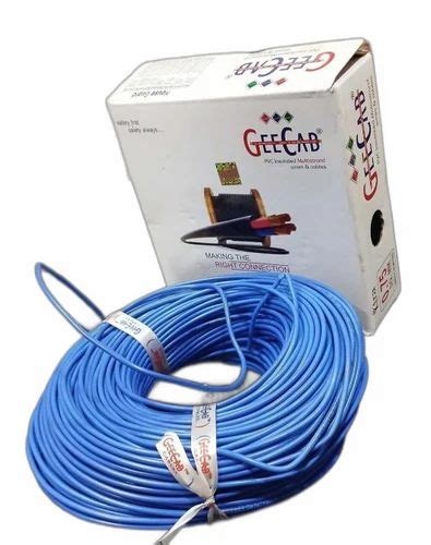 1 Core Gee Cab Blue PVC Insulated Multi Strand Wire For Home Electric