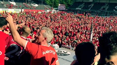 Aufstieg Feiern In Sandhausen Sv Sandhausen Hannover Youtube