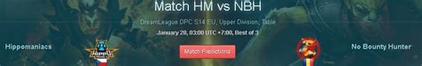 K O Dota Hm Vs Nbh Dota Dreamleague Season Dpc Eu Lower