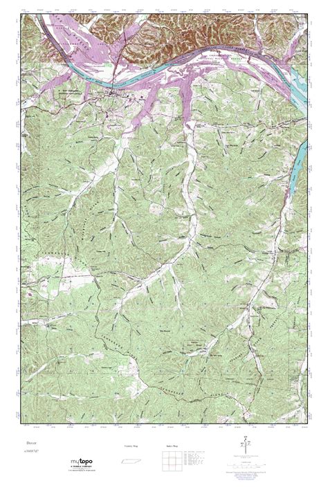 MyTopo Dover Tennessee USGS Quad Topo Map