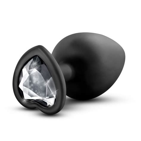 Temptasia Bling Anal Plug Large Black Silicone Blush Satisfaction