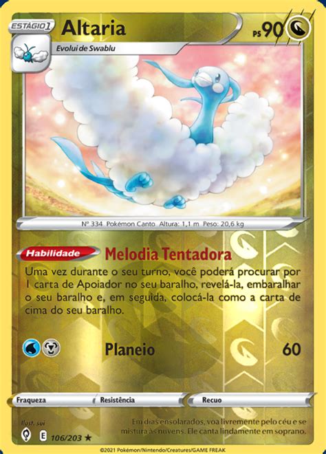 Altaria 106 203 REV FOIL Carta Avulsa Pokemon Planeta Nerd Geek