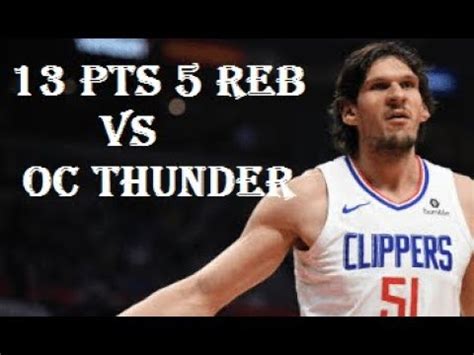 Boban Marjanovic 13 Pts 5 Reb OKLAHOMA CITY THUNDER Vs LA CLIPPERS