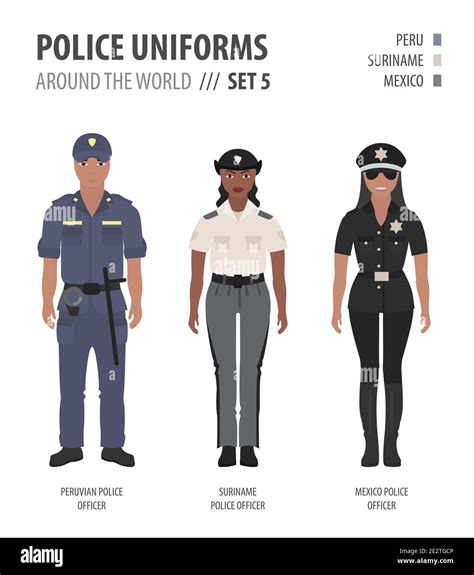 Police Uniforms Around The World Suit Clothing Of American Police