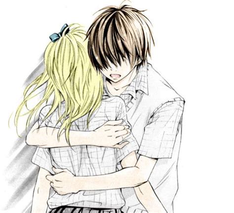 anime couple hug :) | Cute anime couples, Anime couples hugging, Shoujo ...