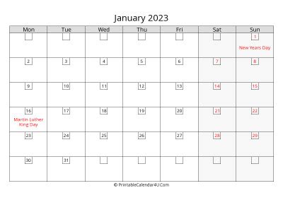 January Calendars Printablecalendar U