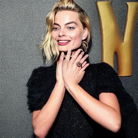 A Portrait Of Margot Robbie Blowing A Kiss Detailed Stable Diffusion