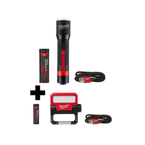 Milwaukee 700 Lumens Led Rechargeable Aluminum Flashlight And 550