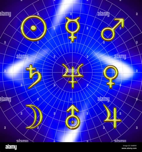 Astrological Symbols Of Planets Stock Photo Alamy