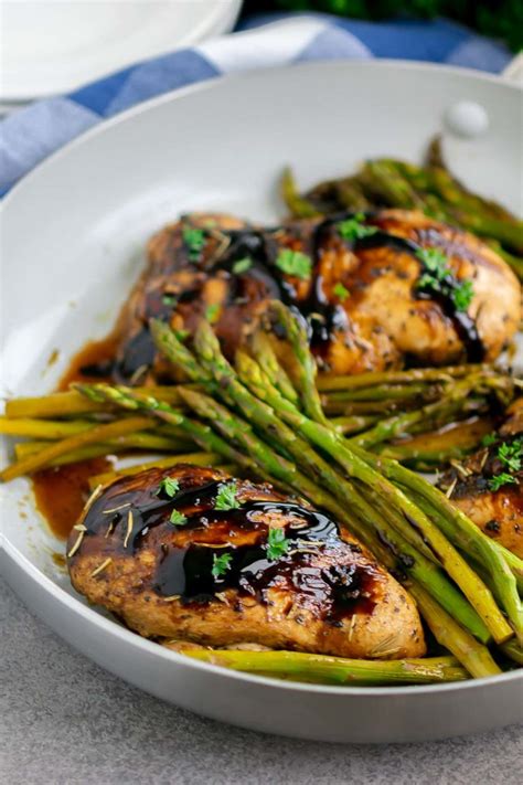 One Pan Balsamic Chicken And Asparagus Pumpkin N Spice