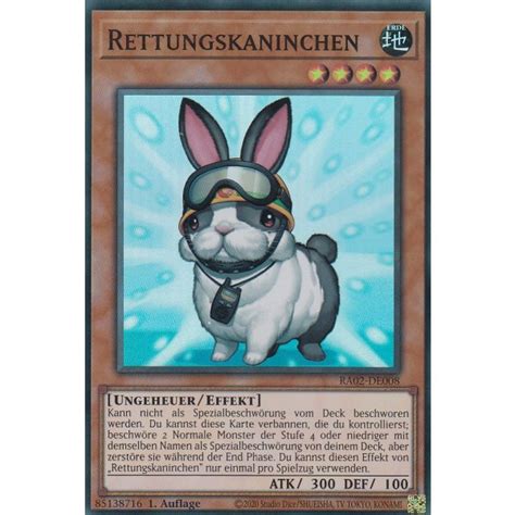 Rettungskaninchen RA02 DE008 V 4 Platinum Secret Rare Platinum Secret