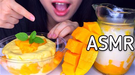 Asmr Mango SoufflÉ Mango Mango Milk 리얼사운드 먹방 Real Sound Mukbang Youtube