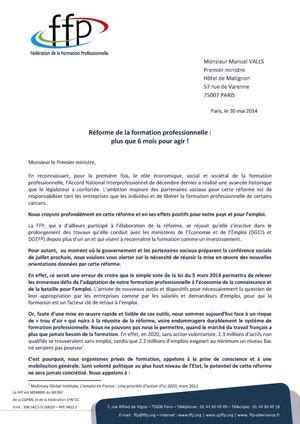 Calaméo Lettre ouverte de la FFP au Premier ministre