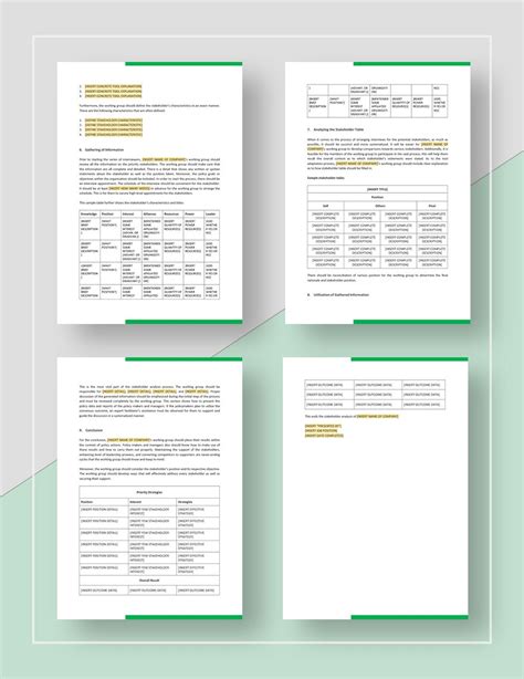 Stakeholder Analysis Template - Google Docs, Word, Apple Pages | Template.net