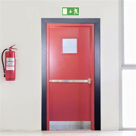 Emergency Exit Fire Resistant Door Powder Coated Thickness