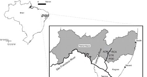 Study Area With The Location Of The Ipanema River In The States Of