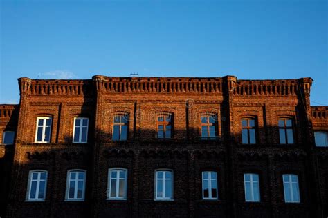 Red Brick Facade of the Factory. Stock Image - Image of culture, plant ...