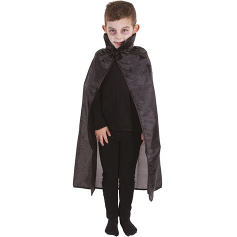 Cape noire avec col enfant 90cm Magie du Déguisement Halloween