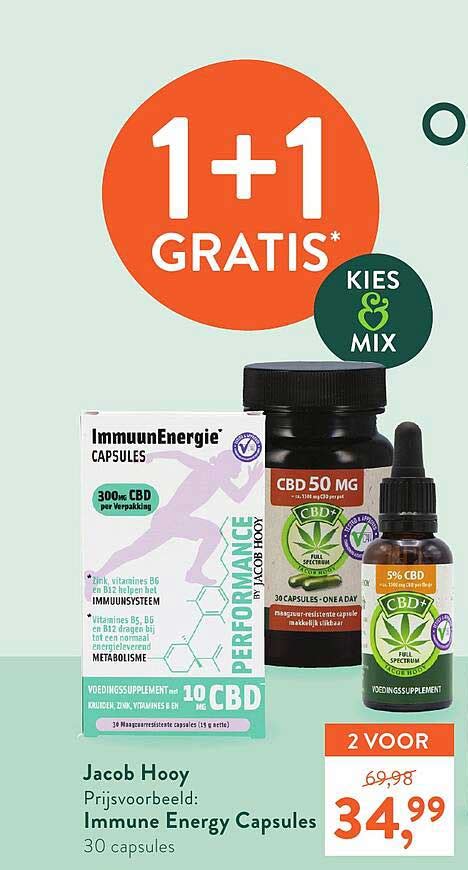 Jacob Hooy Immune Energy Capsules Gratis Aanbieding Bij Holland