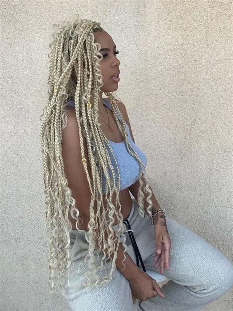 Beautiful Ways To Style Blonde Box Braids Hairstylecamp