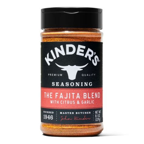 Kinders The Fajita Blend Seasoning The Pellet Guy