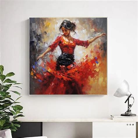 Spanish Dancer Oil Painting Hand Painted High Quality Flamenco Dancer Oil Painting On Canvas For