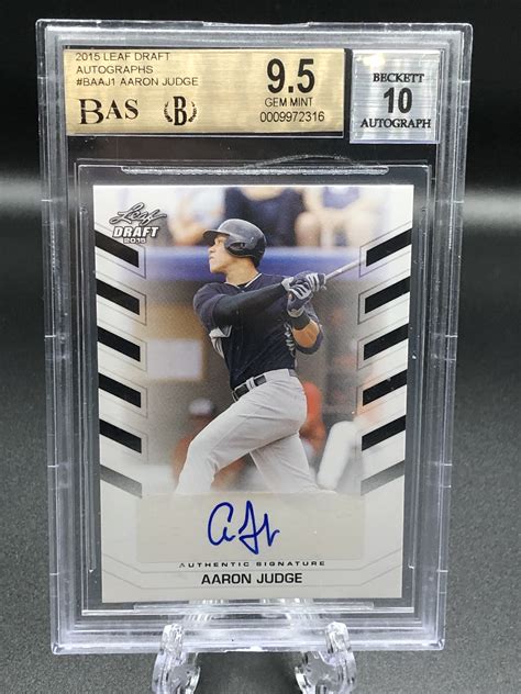 Charitybuzz Aaron Judge 2015 Autographed Rookie Card Gem Mint