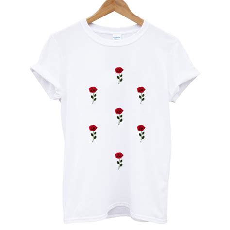 Red Rose Flower T Shirt