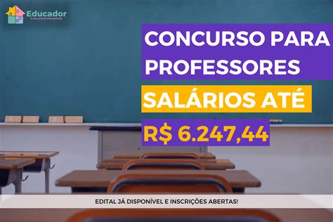 Concurso P Blico Para Professores Remunera O De At R