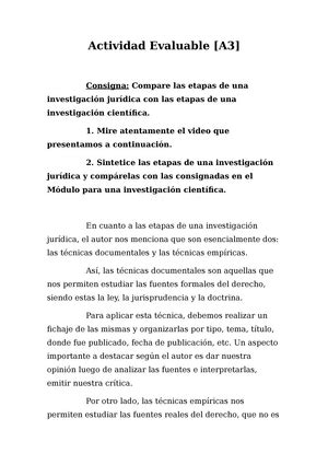 Actividad Evaluable N Foro A Partir De Lo Observado En El Video