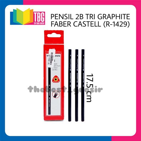 Jual 1 PCS PENSIL 2B TRI GRAPHITE FABER CASTELL PENSIL SEGITIGA FABER